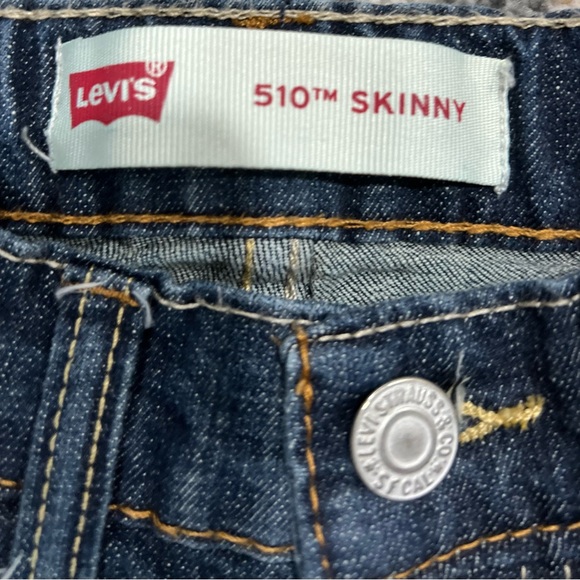 Boys Levi's Dark Blue Jeans - Picture 4 of 7